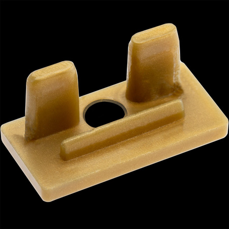 Endkappe für Aufputzprofil MINI Aufputz mit Loch Kunststoff, Gold LUMILED