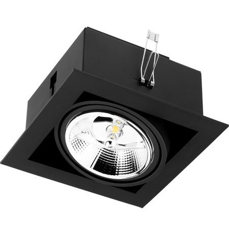 Einbaustrahler GU10 ES111, Einbauspot HALOGEN, Quadrat, beweglich, Schwarz CANIS LUMILED