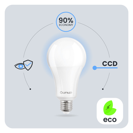 LED Lampen E27, Glühbirne A95 24W = 200W 3452lm 260° 6500K kalt LUMILED