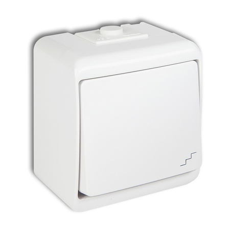 Schalter Treppenschalter Hermetisch Einpolig Aufputz Junior IP54 KARLIK Weiß