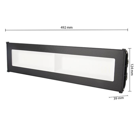 Industrielle lineare LED-Hochregallampe 100W 11000lm 5000 Kalt 110° Schwarz IP65 Masterled