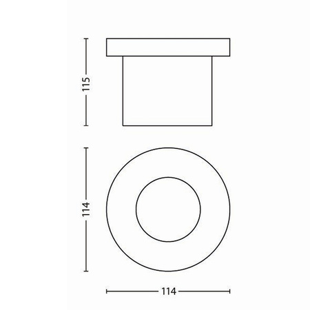 LED-Gartenlampe Bodenmontage MOSS myGarden 3W 2700K IP67 Rund Silber PHILIPS