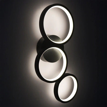 Wandleuchte LED 23W 3600lm 4000K Neutral Schwarz Flamenco Sanico Goldlux