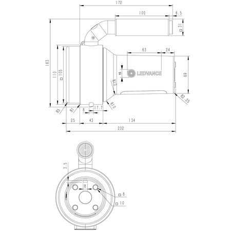 LED-Reflektor Handscheinwerfer Akku 3W 300lm + Seitenlicht LEDVANCE