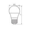 LED Lampen BILO E27 G45 4.9W 470lm 3000K Warm KANLUX