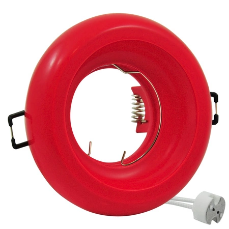 Helios GOLDLUX (Polux) Deckeneinbauleuchte aus Gips rund rot glänzend MR16