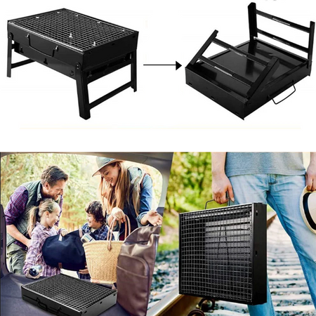 Holzkohle-Touristengrill faltbar, tragbare Tasche