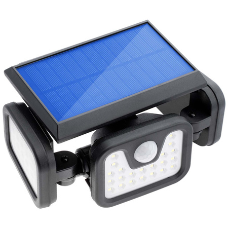 LED Solarstrahler 74x LED 15W 450lm Kaltbewegungssensor IP65