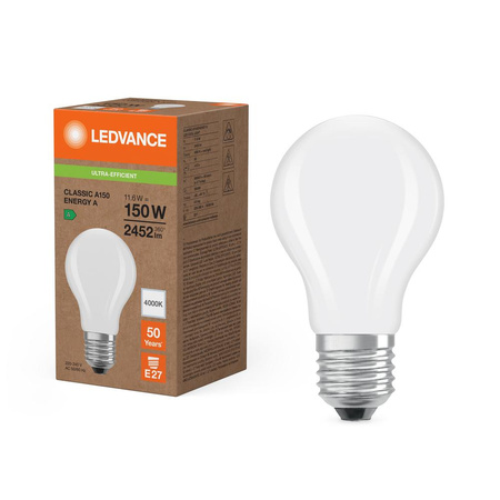 LED-Lampe E27 A70 11.6W = 150W 2452lm 4000K Neutral 330° Ledvance