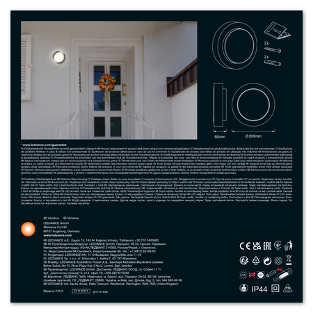 Wandleuchte Fassadenwandleuchte 8W 370lm 3000K Endura STYLE DISC WALL LEDVANCE