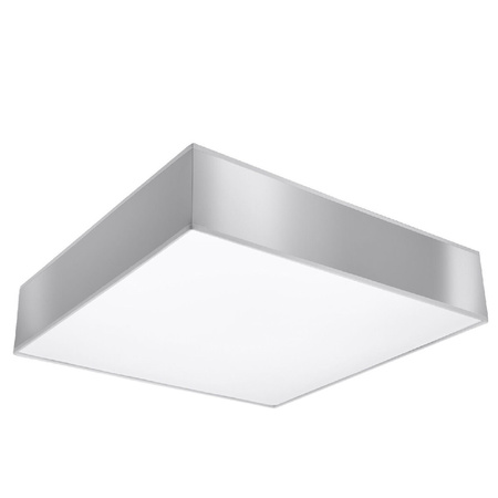 LED-Deckenleuchte Deckenaufbauleuchten HORUS 3xE27 Quadratische Leuchte 45cm Grau SOLLUX