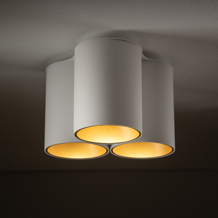 EYE TONE III Deckenleuchten 7666 Nowodvorski Weiß-Gold 3xGU10 Deckenstrahler Modern