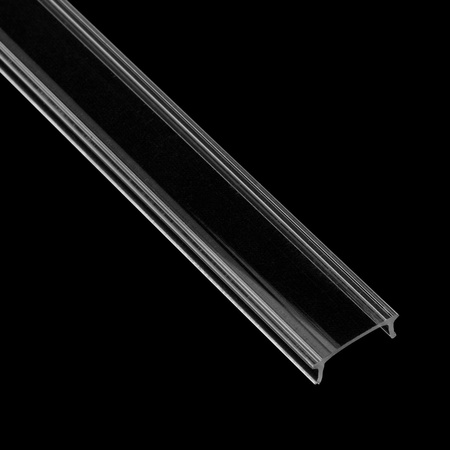 Aluminium LED-Profil KM36 mit Klarglasabdeckung und Endkappen, 1m Silber LUMILED