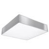 LED-Deckenleuchte Deckenaufbauleuchten HORUS 3xE27 Quadratische Leuchte 45cm Grau SOLLUX