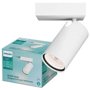 Wandleuchte GU10 Wandleuchte IP44 Weiß Kosipo Philips