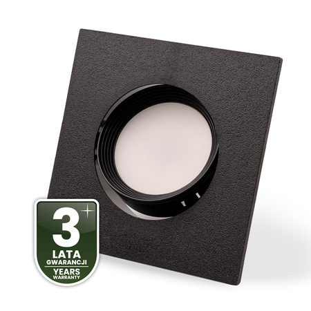 Einbaustrahler GU10, MR16 Einbauspot HALOGEN Quadrat beweglich Schwarz VENTUS LUMILED