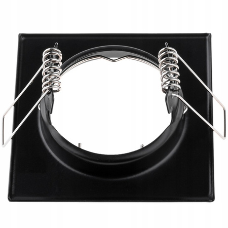 Einbaustrahler GU10, MR16 Einbauspot HALOGEN Quadrat Fest Schwarz Blech PAVO LUMILED