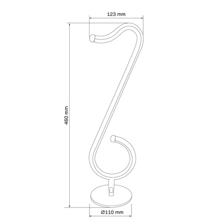 LED Dekorative Tischlampe 15W Schwarz Dimmbar Hinweis Sanico Goldlux