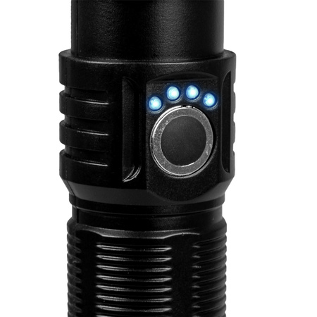 Wiederaufladbare taktische LED-Taschenlampe 600lm 10W Leistungsstarke ZOOM POWERBANK VA0179 VAYOX