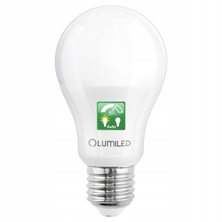 LED Lampen E27, Glühbirne A60 mit Bewegungs- und Dämmerungssensor 10W = 75W 1055lm 200° 4000K neutral LUMILED