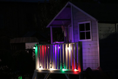 Dekorative GARTENGIRLANDE 5,6m 10xE27 Filament 6W GOLDLUX (Polux)