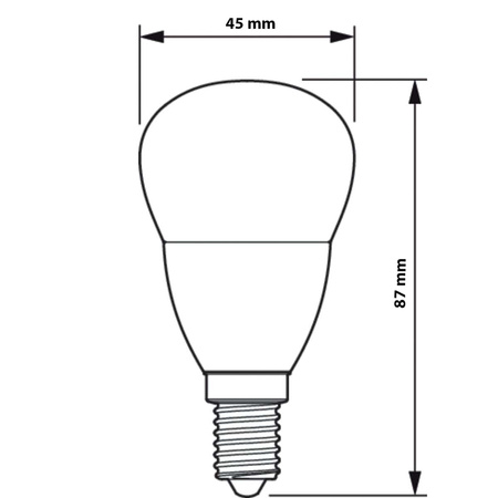 LED-Kugellampe E14 P45 5W = 40W 470lm 2700K Warm PHILIPS