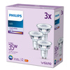 Set mit 3x LED-Halogenlampen GU10 PAR16 3,5W = 35W 275lm 4000K Neutral 36° PHILIPS