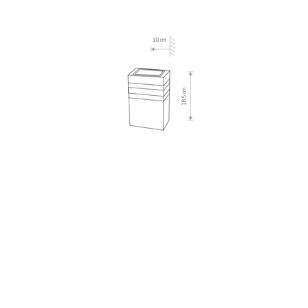 Gartenlampe Elevation Wandleuchte RIO I 4423 E27 IP54 Schwarz Nowodvorski