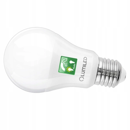 3x LED Lampen E27, Glühbirne A60 mit Bewegungs- und Dämmerungssensor 10W=75W 1055lm 200° 4000K neutral LUMILED