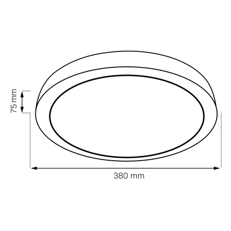 Plafond LED-Deckenleuchte 48W 5300lm CCT 120° Weiß Schwarz IP44 Pilot Dimmbar Halina Sanico Goldlux