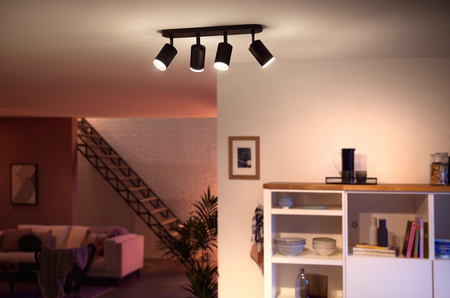 Philips HUE Weiß und Farbe Ambiance Fugato Lampe 4x4.2W Bluetooth Zigbee