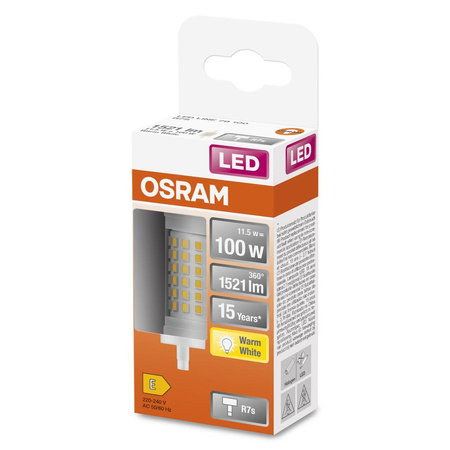 LED Leuchtmittel R7s 78mm 12W = 100W 1521lm 2700K Wärme 360° OSRAM STAR