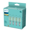 4x LED-Lampe E14 Kerze B35 4.3W = 40W 470lm 2700K Warm 300° FILAMENT Essential Philips
