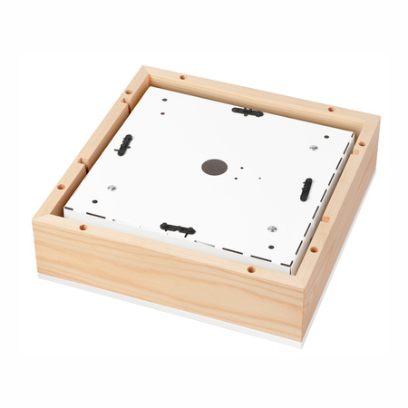 Plafond LED-Deckenleuchte SANTIAGO 2xE27 Quadratisch aus Holz LD-PD-9.4 Lamkur