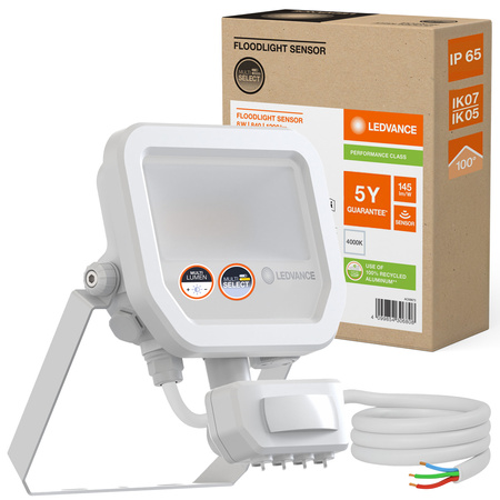 LED-Flutlicht 8W 1200lm 4000K IP65 Weiß mit Bewegungssensor LEDVANCE Flutlicht