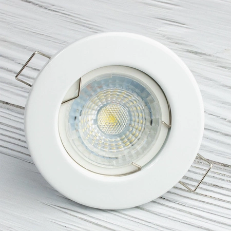 Einbaustrahler GU10, MR16 Einbauspot HALOGEN Runde Fest Weiß Blech LUMILED