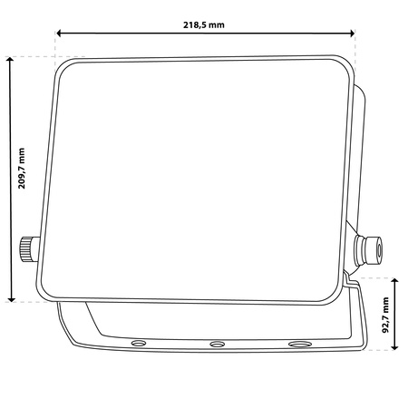LED-Fluter AZZLER 50W 6000lm 4000K IP65 Halogen-Außenlampe Schwarz LUMILED