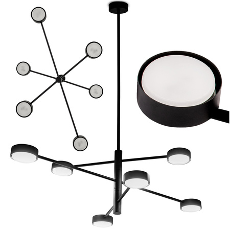 LED-Pendelleuchte 6x GX53 Wall Schwarz OVILO LUMILED