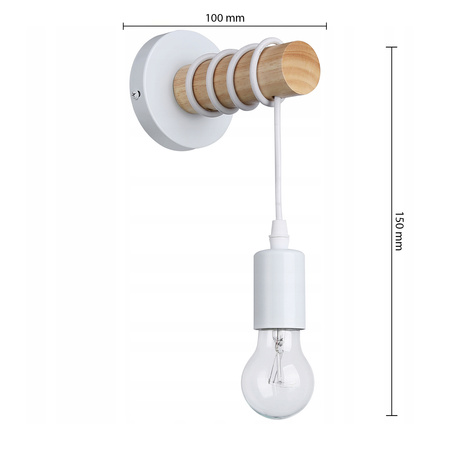 Spot E27 Weiß Braun Eos Masterled Wall Hanging Wandleuchte