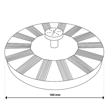 LED HERMES Solar Gartenbrunnen schwimmend mit Pumpe 180l/h LUMILED