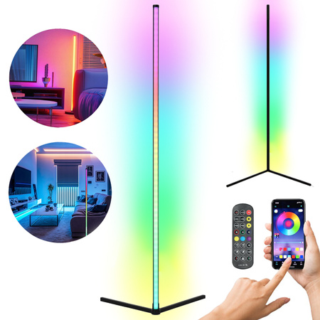 LED Stehlampe Schwarz CCT RGB Anwendung Smart Pilot