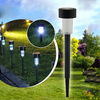 LED-Solar-Gartenlampe Schwarz 6500K Kaltweiß