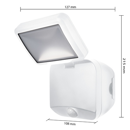 Osram Spotlight LED-Batterie-Hintergrundbeleuchtung 4W 260lm 4000K IP54 Weiß mit Bewegungs- und Dämmerungssensor
