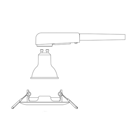 Versenkte LED GU10 Movable Aluminium Rund Weiß Peridot Philips
