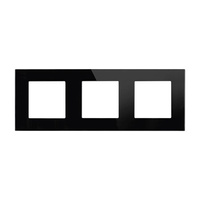 GLASS-Rahmen für die schwarze Dreifachsteckdose