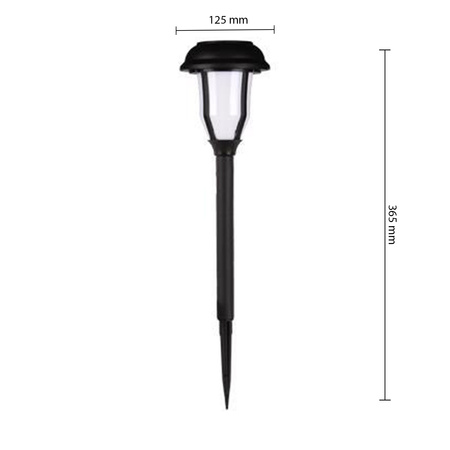 Solar-Gartenlampe LED-Fahrtaschenlampe 40cm IP44 Dämmerungssensor