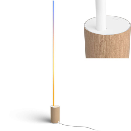 SIGNE GRADIENT LED Eiche Stehleuchte EU/UK 29W CCT RGB PHILIPS HUE Bluetooth Zigbee