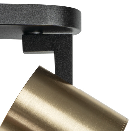 Wandleuchte Deckenleuchte Verstellbar LED GU10 Rund Schwarz Gold Laurin Kanlux