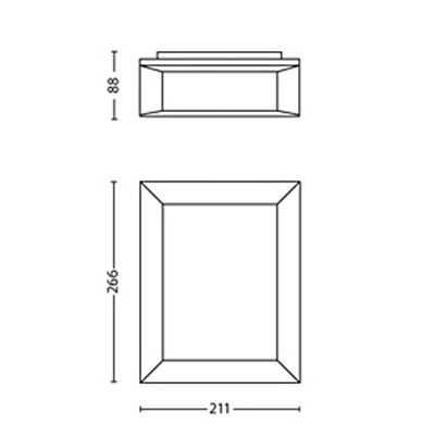 Gartenleuchte LED Wandleuchte KARP myGarden 6W 2700K IP44 Rechteckige Decke Anthrazit PHILIPS