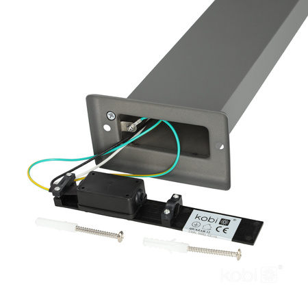 LED-Gartenleuchte QUAZAR 12 GU10 IP44 KOBI ALUMINIUM GRAU